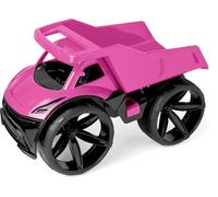 Wader 64060 - Volquete Maximus en Rosa con cubeta con Cerradura y neumáticos Anchos, tamaño Aprox. 59 cm, para niños a Partir de 12 Meses, Adecuado como Regalo para Juegos creativos
