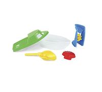 Wader 71920 - Juego de Juguetes de Arena 2 Surtidos, 5 Piezas, Compuesto por Pala, Molde de Arena, Barca, Molino de Arena o lancha motora