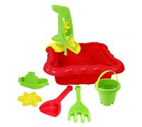 Wader 72013 - Arenero con Molino, Cubo, Pala, rastrillo, Barca y Molde de Arena, tamaño Aprox. 35,5 x 14 x 35,5 cm, para niños a Partir de 12 Meses, como Regalo para Juegos creativos