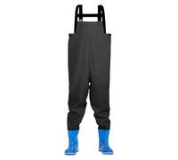Waders Para Niños - PVC Wader Water Water Fishing Water Pants | Bosques De Cofres Para Niños, Medio Cuerpo H Hebillas De Liberación Rápida, Tocadines De Cadera, Ajustables Para Pesca Y Caza, Deportes
