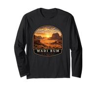Wadi Rum Jordan Vintage Sunset Viaje Diseño Manga Larga
