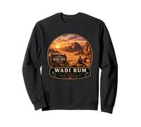 Wadi Rum Jordan Vintage Sunset Viaje Diseño Sudadera