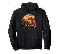 Wadi Rum Jordan Vintage Sunset Viaje Diseño Sudadera con Capucha
