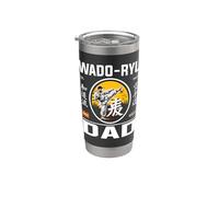 Wado-Ryu Karate Dad - padre de artes marciales y karateka unidos Vaso térmico de acero inoxidable de doble pared