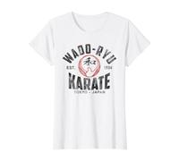 Wado-Ryu Karate Do Artes Marciales Japón Tokyo Vintage Camiseta gráfica económica, Mujer, Blanco, XS
