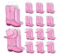 WADORN 12 bolsas para botas de vaquero, 2 estilos, decoración de fiesta temática occidental, regalos de invitados, bolsa de regalo con asas, bolsa de regalo para rodeo, despedida de soltera, fiesta de