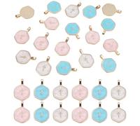 WADORN 18 dijes de cruz esmaltados redondos planos, 3 colores, aleación de crucifijo, pequeños dijes de la Biblia de Pascua, regalo religioso cristiano para manualidades, pulseras, collares, aretes