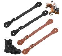 WADORN 2 colores PU cuero correas de espuelas ajustables, correas de bota de una sola capa, 6 agujeros, botas occidentales para hombres y mujeres, accesorios para botas de rodeo botas altas de muslo