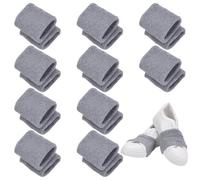 WADORN 20 piezas de calcetines de baile sobre los zapatos, calcetines para zapatos de baile para bailar en lisos para interiores giratorios, gris, 40 cm