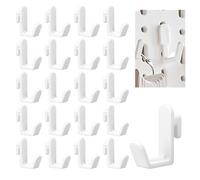 WADORN 30 ganchos para tableros enchufables. Ganchos para tableros compatibles con IKEA Skadis Organizador Accesorios Gancho de plástico blanco para el hogar, garaje, cocina, oficina, sala de