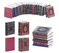 WADORN 48 libros de casa de muñecas en miniatura a escala 1:12, varios colores atemporales, casa de muñecas, libros pequeños, reutilizables, accesorios de libros pequeños, decoración de modelo