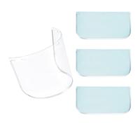 WADORN 6 piezas de protección facial de repuesto, 39,4 x 19,9 cm, protector facial de seguridad de PET transparente para moler, apto para la mayoría de marcas para protección facial completa niebla