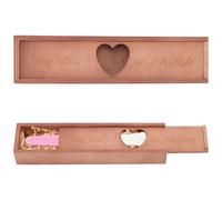WADORN Caja de regalo de prueba de embarazo de madera, caja de recuerdo de prueba de embarazo, anuncio sorpresa para ideas de marido, regalos de recuerdo con cinta de rafia para papá, abuela, abuelos