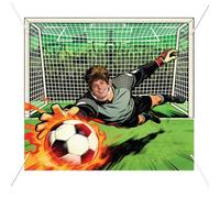 WADORN Fondo de decoración de portero de las Copas del Mundo, 5.9 x 6.6 pies, telón de fondo de fiesta temática de fútbol, deportes, fotografía, accesorios para fiesta de cumpleaños, suministros de