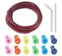 WADORN Kit de encaje de guantes de béisbol de 5.47 yardas, kit de reparación de encaje de guante que incluye agujas, cordones de cuero, 6 cierres de colores, perfecto reparación rápida de guantes de