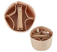 WADORN Organizador de fieltro para bolso, forro de inserción de bolso para Cannes, organizador de bolsa redonda en forma de barril, bolsa organizadora en bolsa, color negro