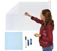 WADORN Rollo de pizarra blanca autoadhesivo reutilizable de borrado en seco con rotulador grande de 500 cm x 45 cm para aula, oficina, hogar, pared, vidrio, proyecto de reunión