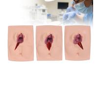 WADPP Modelo de Entrenamiento de Episiotomía, Simulador de Sutura Perineal y Desgarro Vulvar de Silicona, Kit de Práctica Médica para Estudiantes de Medicina, Obstetricia y Partería,3PCS