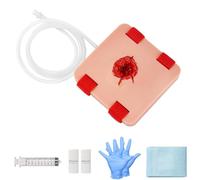WADPP Simulador de Herida de Bala con Sistema de Sangrado, Módulo de Herida de Silicona Vestible para Entrenamiento de Hemostasia y Primeros Auxilios EMS