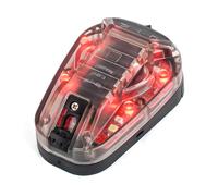 WADSN Luz táctica impermeable para casco, lámpara LED para casco de supervivencia Airsoft, luces de señal estroboscópica verde roja, kit de luz para casco para caza(Black-Red light)