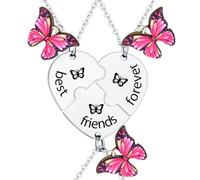 Waeceip 3 collares para mejores amigas para mujeres, collar de amistad a juego para mejores amigas, regalos de cumpleaños para amigas, mejores amigas, hermanas, regalo de cumpleaños de Navidad