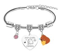 Waeceip Bonitas pulseras de Capibara, regalos divertidos para amantes de la Capibara, regalos para mujeres, hijas, hermanas, regalo de cumpleaños para amantes de los animales, regalo la mejor idea de