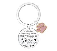 Waeceip Llavero para el primer día de la madre para futura mamá, regalo de anuncio de embarazo, regalo para mamá primeriza, regalo para mujeres embarazadas, el mejor regalo para madres de perro