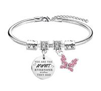 Waeceip Pulsera de regalo para tía, cumpleaños, Navidad, de sobrino, sobrina, regalo inspirador para tía, pulsera de San Valentín