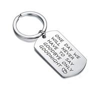 Waeceip Regalos para novio de novia, pareja, llavero, regalo para el día de San Valentín, regalo de relación a larga distancia, regalos de cumpleaños, One Day We Will Never Have to Say Goodnight Only