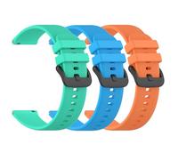 Waekethy 20mm Correas para Garmin Bounce 2/Bounce, Correas de Reloj de Silicona para niños Transpirables Pulsera Compatibles con Xplora X6 Play/X6 Pro/Cosmo jrtrack 5 (Teal + azul + naranja)