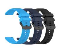 Waekethy 20mm Correas para Garmin Bounce 2/Bounce, Correas de Reloj de Silicona para niños Transpirables Pulsera Compatibles con Xplora X6 Play/X6 Pro/Cosmo jrtrack 5 (Azul + azul oscuro + negro)