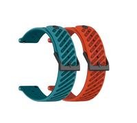 Waekethy 22mm Correas para Suunto Race 2/Race S/9 Peak Pro, Correas de Reloj de Silicona Transpirables Pulsera Compatibles con Garmin Venu 4 45MM/Venu 3/Forerunner 570 47MM (Azul + Naranja)
