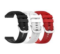 Waekethy 22mm Correas para Suunto RUN/Race/9 peak/5 peak, Correas de Reloj de Silicona Transpirables Pulsera Compatibles con Garmin Forerunner 970 965 945 935 S62 S60 (Negro + Blanco + Rojo)