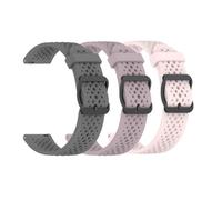 Waekethy Correas para Amazfit gts 4 mini, Correa Reloj 20mm Silicona Transpirable Pulsera Compatible con Garmin Vivoactive 5/Vivoactive 3, Forerunner 55 165 245 645 Smartwatch (Gris+morado+rosa)