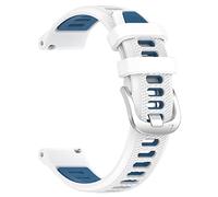 Waekethy Correas para Forerunner 255s/265s Music, 18mm Silicona Pulseras de Repuesto Compatible con Garmin vivoactive 4s/vivomove 3s/Venu 2s (Blanco-azul)