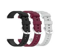 Waekethy pack of 3 Correas para Garmin Lily 2, Correa Reloj 14mm Silicona Ajustable Deporte Smartwatch Reemplazo Pulsera Compatible con Garmin Lily 2 (Negro+rojo+gris)