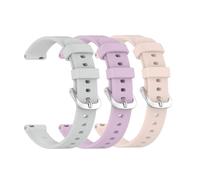 Waekethy pack of 3 Correas para Garmin Lily 2, Correa Reloj 14mm Silicona Ajustable Deporte Smartwatch Reemplazo Pulsera Compatible con Garmin Lily 2 (Gris+morado+rosa)