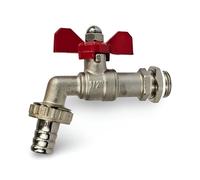 Wärmer System Grifo de jardín exterior con mango de mariposa con PTFE de sellado y tuerca giratoria (grifo de jardín con mango de mariposa de 1,27 cm)