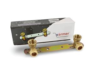 Wärmer System Soporte de pared para ducha (15 mm x 1/2 pulgadas), placa de fijación para ducha expuesta, Placa de fijación de ducha Kit de pared de válvula de barra termostática