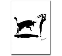 Waeta Rnvzx Arte mural de lienzo de Pablo Picasso Cartel abstracto de corrida de toros Pintura de Pablo Picasso Grabados de Pablo Picasso para decoración moderna 40x60cm Sin marco