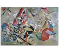 Waeta Rnvzx Arte mural de lienzo de Wassily Kandinsky en el cartel abstracto gris Pintura de arte moderno Impresión vintage para decoración del salón 50x70cm Sin marco