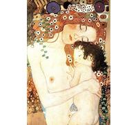 Waeta Rnvzx Gustav Klimt Pósters Madre e Hijo de Gustav Klimt Impresiones Lienzo Vintage Arte de Pared Pintura Abstracta Para Decoración de Sala de Salón Cuadros 40x60cm Sin Marco