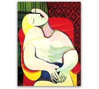 Waeta Rnvzx Pablo Picasso Póster Abstracto El Sueño Lienzo Pintura Moderno Arte De Pared Pablo Picasso Impresiones Cuadros Estéticos Para La Decoración Del Dormitorio 50x70cm Sin Marco