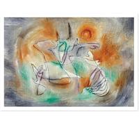Waeta Rnvzx Paul Klee imprime pósters abstractos, lienzo de perro aullador, decoración de arte mural 50x70cm