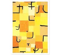 Waeta Rnvzx Paul Klee Tela en lienzo de arte mural imprime carteles en carteles abstractos amarillos 50x70cm