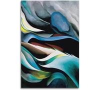 Waeta Rnvzx Póster de Georgia O'Keeffe《The Lake No.1》Pintura de lienzo Arte mural abstracto Grabado de Georgia O'Keeffe para decoración de salón 50x70cm Sin marco