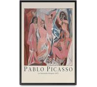 Waeta Rnvzx Póster de Pablo Picasso Les Demoiselles D'avignon Arte de pared abstracto Pintura en lienzo moderna Impresiones de Pablo Picasso para decoración del hogar Cuadros 40x50cm Sin marco