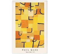 Waeta Rnvzx Pósters de Paul Klee Carteles Impresos en Pintura Abstracta Amarilla de 50x70cm