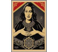 Waeta Rnvzx Shepard Fairey Paz Justicia Mujer Póster Arte de pared abstracto Shepard Fairey Prints Street Art Pintura en lienzo Cuadro para decoración del hogar 60x80cm Sin marco