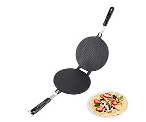 Waffle Cone Maker, Sartén antiadherente de hierro para gofres de doble cara para tortilla de conos de helado Crepe Pizzelle, diámetro de 8.66 pulgadas